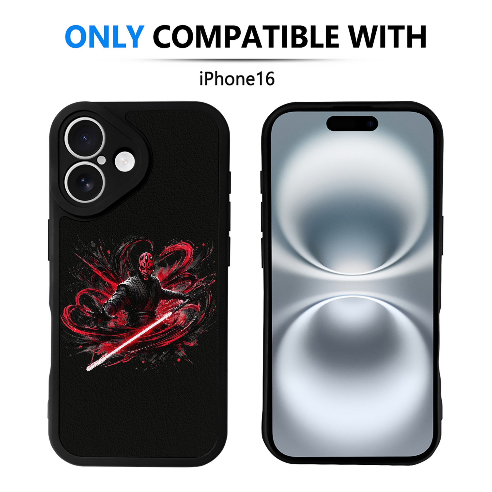 （画像用） スター・ウォーズ Star Wars 【iPhone 16シリーズ対応】シリコンスマホケース（レザー調） 材質：シリコン